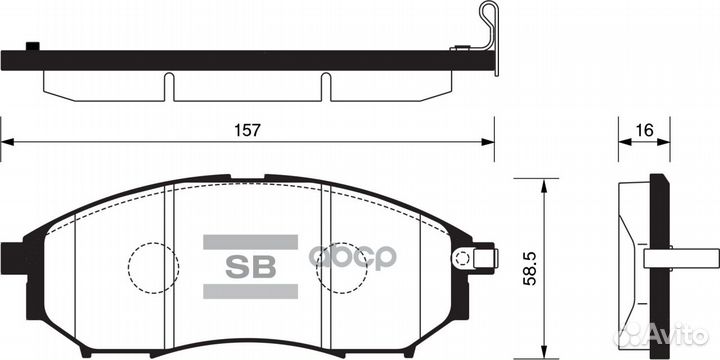 Колодки тормозные передние SP1249 Sangsin brake