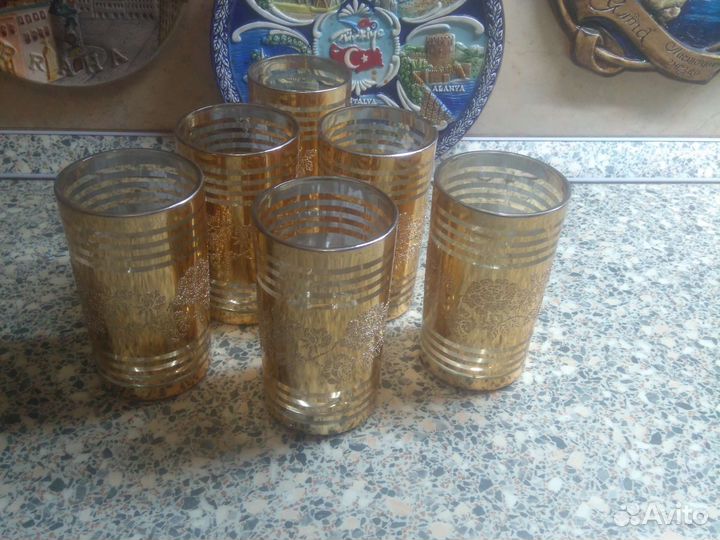 Стаканы позолоченные
