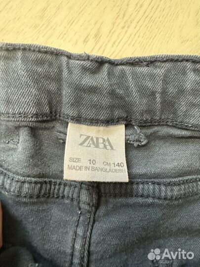 Джинсы zara для мальчика 140