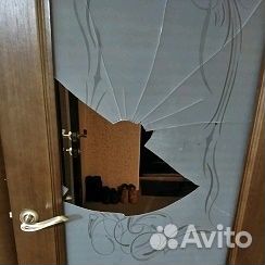 Замена стекла в межкомнатной двери.В Калуге и обл