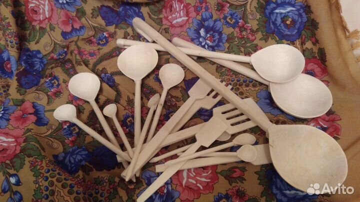 Ложки деревянные, крышки керамические