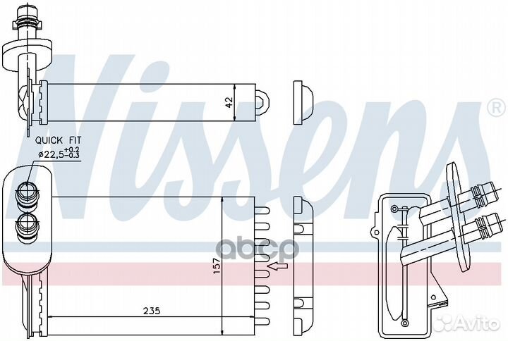 Радиатор печки VW-golf IV 97- 1J1819031 B 73921