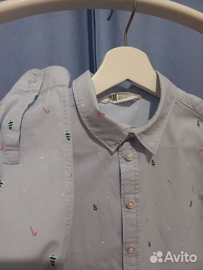 HM Новогодняя рубашка кофта 134 140