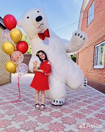 Белый Пушистый Миша Гигант Бомбардир