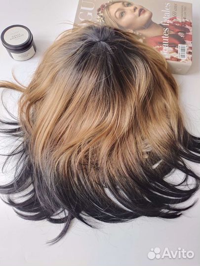 Парик короткий коричневый #4