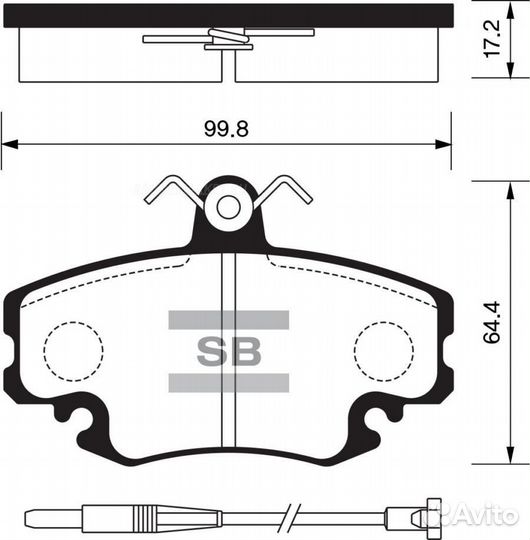 Sangsin brake SP1243 Колодки тормозные перед renault logan 04/LADA largus 12