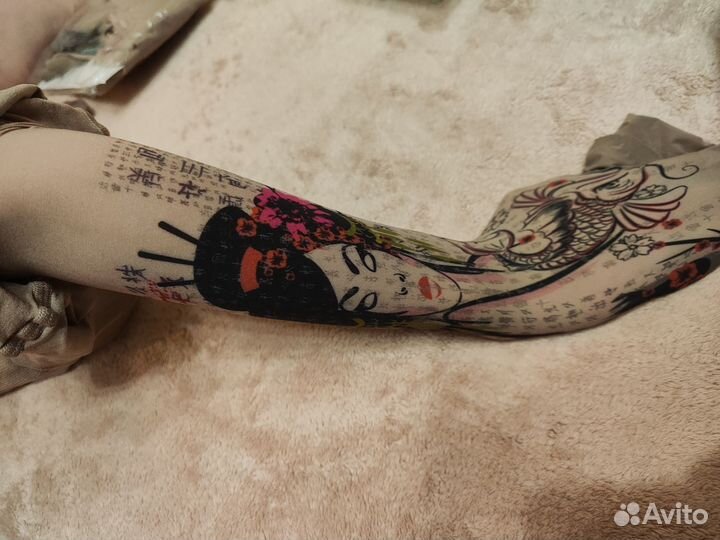 Колготки женские капроновые с тату