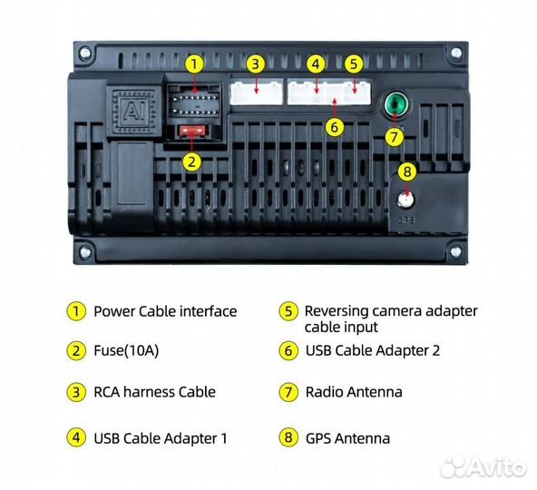 Магнитола 1Din На Андроиде с Экраном 10 Дюймов2/32