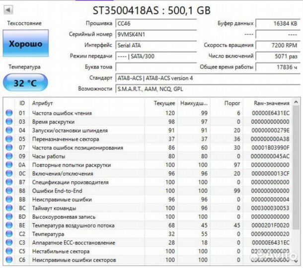 Seagate barracuda 500 Гб