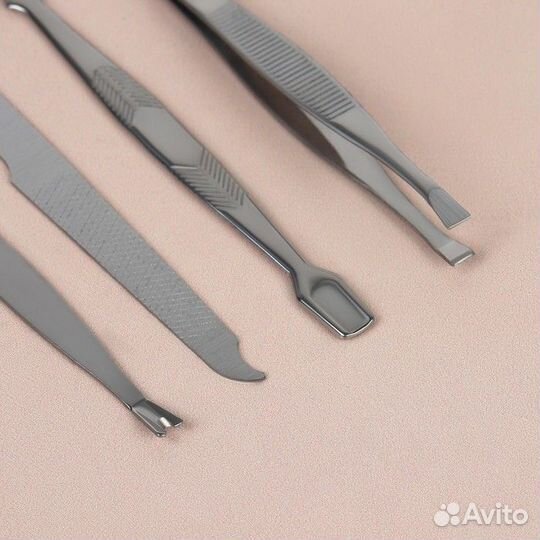 2 шт. Набор маникюрный, 7 предметов, в футляре, ри