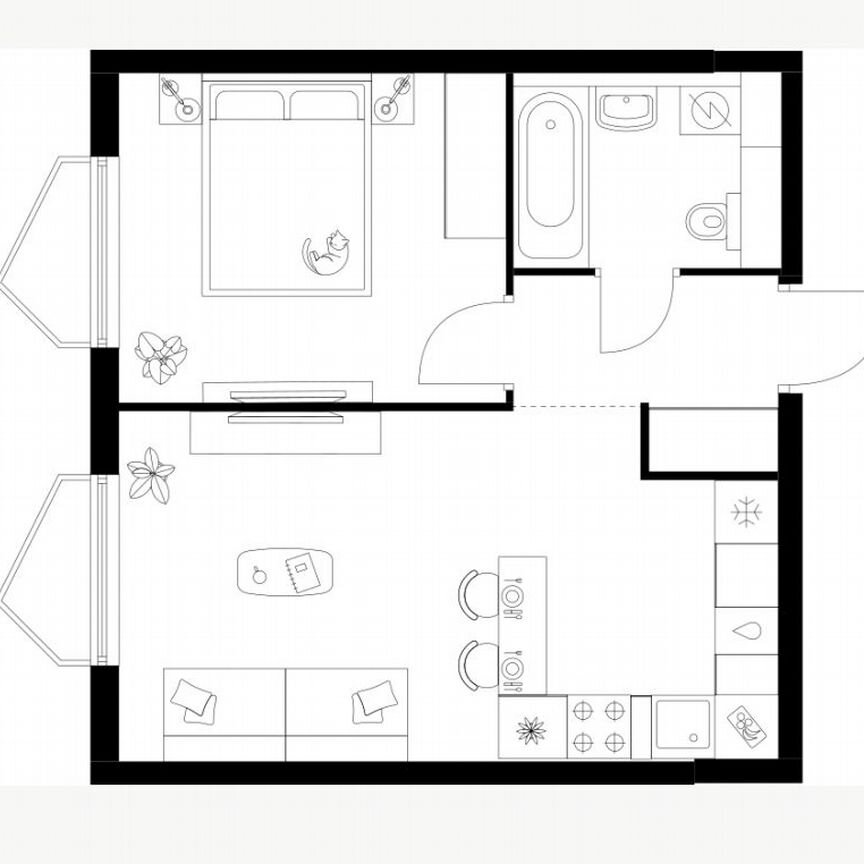 1-к. квартира, 38,5 м², 7/32 эт.