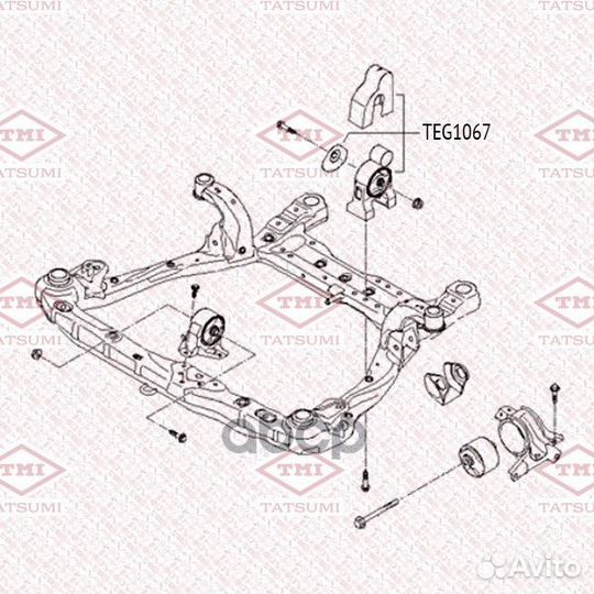 Опора двигателя hyundai sonata 05- TEG1067 tatsumi