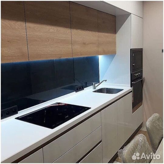 Кухонный гарнитур угловой. Кухня прямая