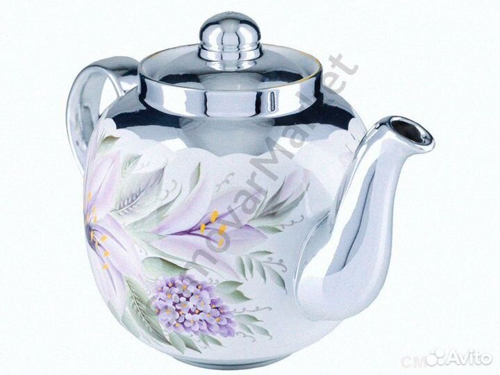 Чайник большой заварочный для самовара «Лилии