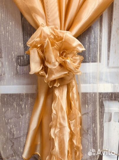 Комплект шторы и тюль для кухни