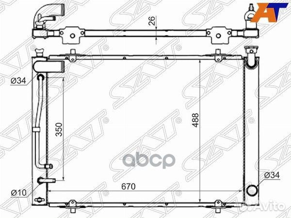 Радиатор Toyota Alphard (H10) 02-08 TY0030-ANH10