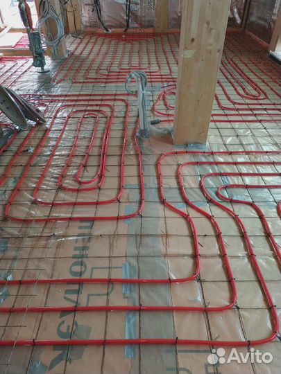 Монтаж системы отопления и водоснабжения