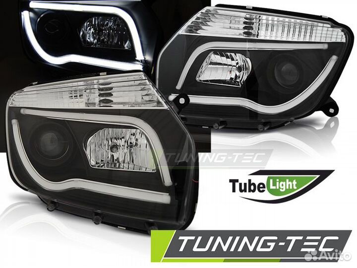 Renault Duster 10-14 Фары Tube Light черные