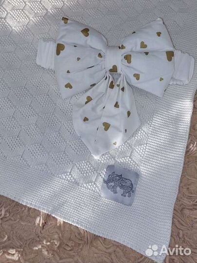 Детский плед 90/110 и бант для выписки