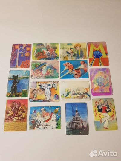 Переливные календарики стерео объёмные СССР