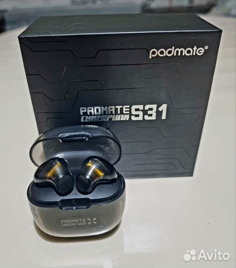 Беспроводные наушники Padmate S31 (прозрачные)