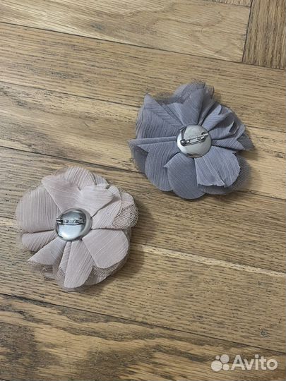 Брошь цветок из ткани/ роза