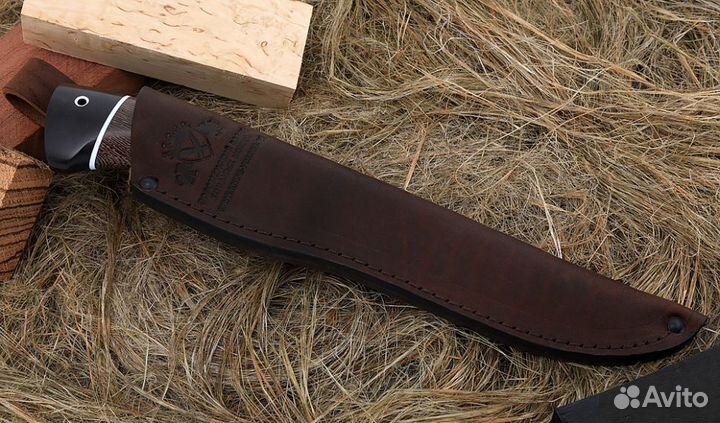 Нож Барракуда сталь дамаск, рукоять венге-черный г
