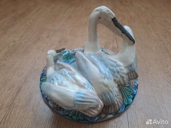 Статуэтка Пеликаны (довоенная Гжель) люкс