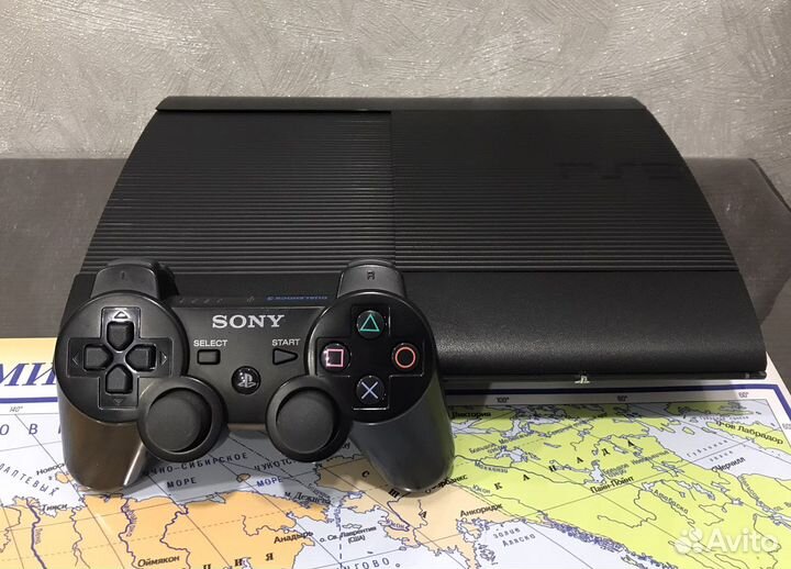 Playstation 3 Super Slim 500Gb + 46 игр прошита