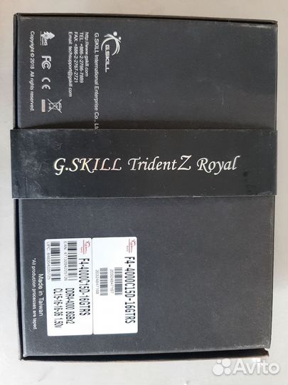 G.Skill Trident Z Royal Series 16GB (2x8GB) 4000MH
