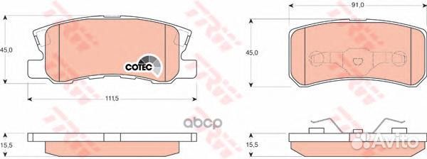 GDB3247 803 02FDB1604 колодки дисковые з