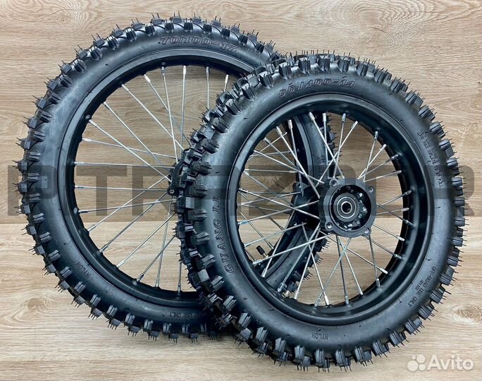 Комплект колёс 17/14 (в сборе), новый, питбайк