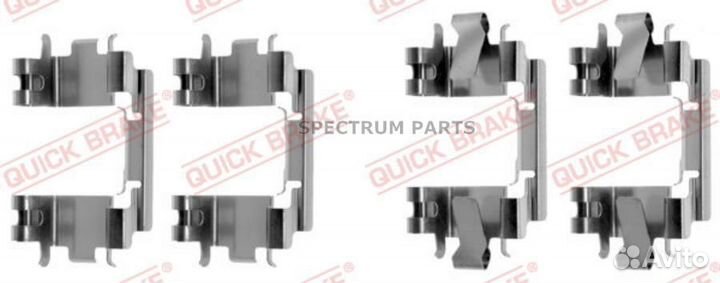 6/3E.Комплект монтажный тормозных колодок front 10