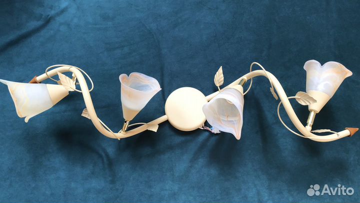 Люстра 4 плафона муранское стекло