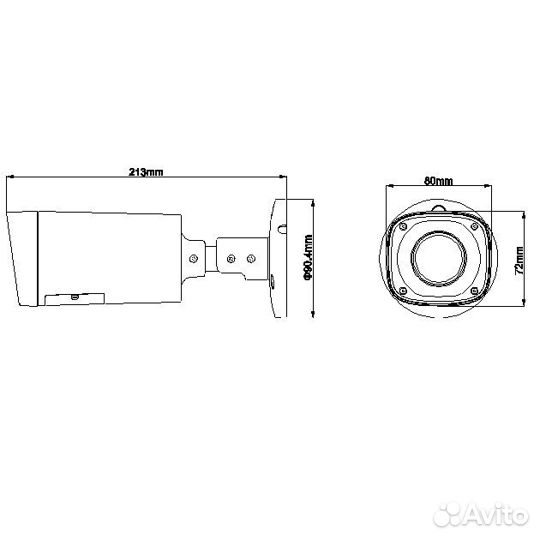 Уличная цилиндрическая Видеокамера ик подсветка