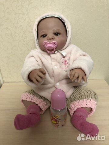 Кукла реборн девочка с волосами