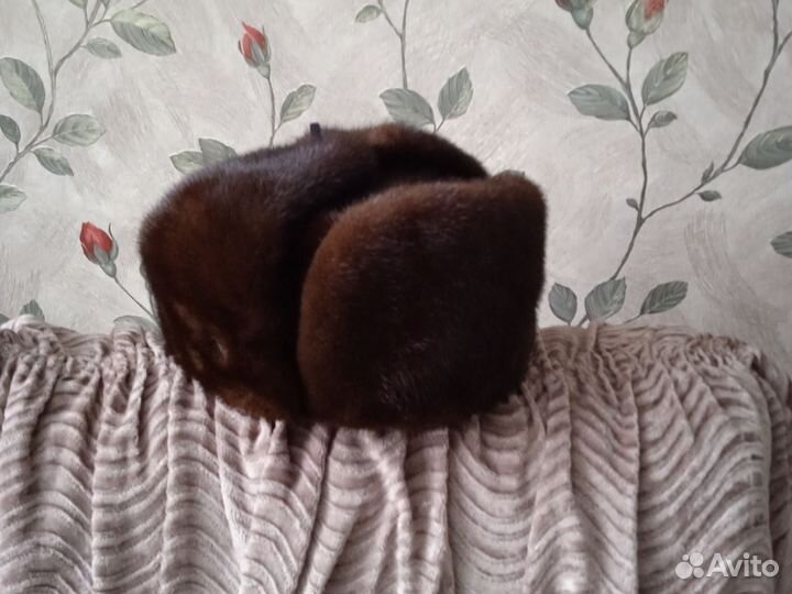 Норковая шапка мужская ушанка