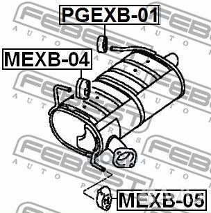 Mexb-04крепление глушителя Mitsubishi Space W