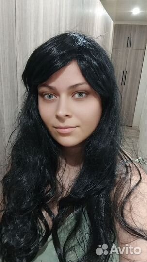 Парик черный с челкой