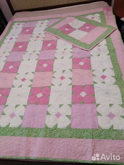 Лоскутное одеяло-покрывало печворк