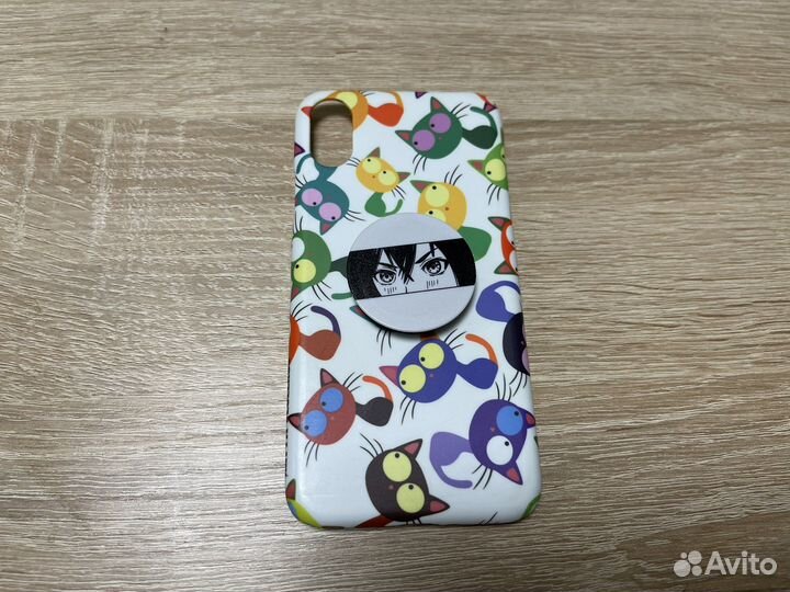 Чехол на iPhone x xr 10 Цветные котики