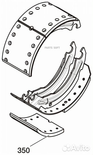 BPW 0980107450 09.801.07.45.0 накладки тормозные к
