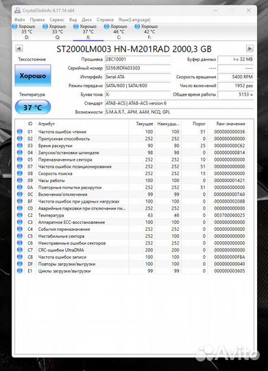 Жесткий диск для ноутбука 2тб