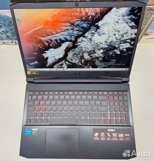 Игровой ноутбук Acer nitro/i5-11th/GTX1650/8GB/SSD