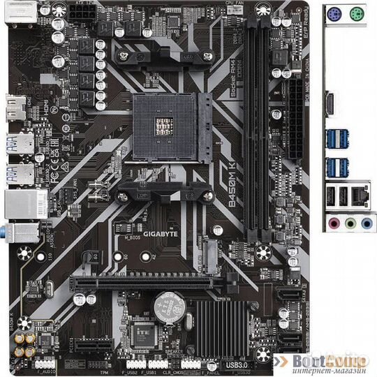 Материнская плата gigabyte B450M K