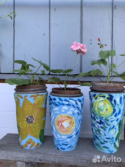 Глиняные горшки для цветов