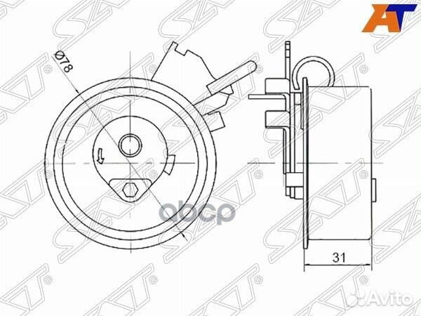 Ролик ремня грм натяжной hyundai elantra/I30/KI