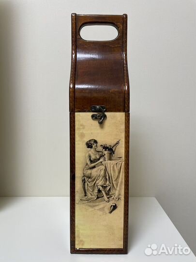 Коробка для бутылки подарочная ретро