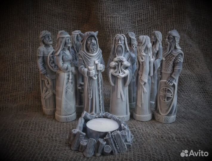 Фигурки Славянских богов+костер набор кумиры чуры