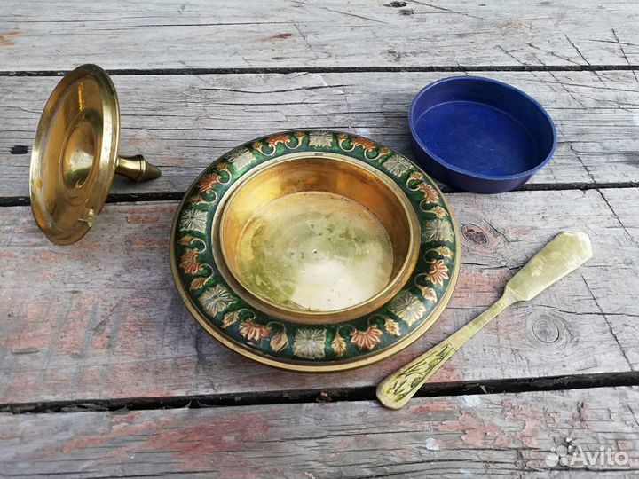 Масленка/икорница, Индия, 60-70 годы